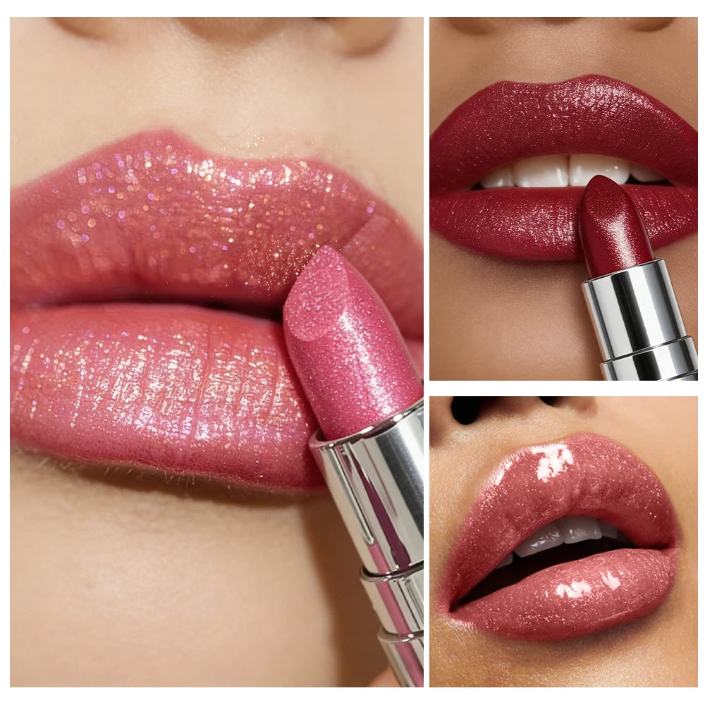 Waterproof Diamond Glitter Lipstick Long-lasting Easy-to-apply