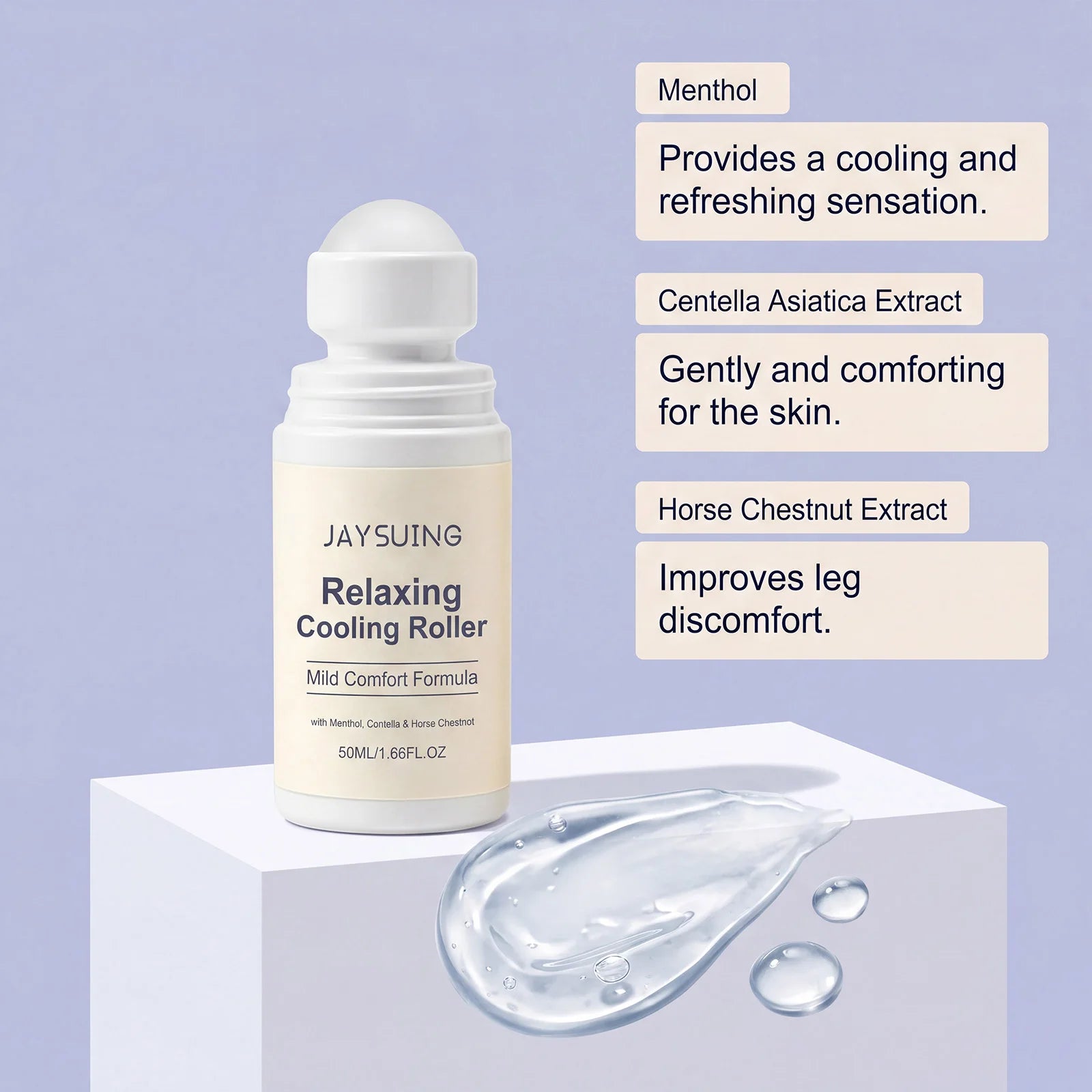 Centella Asiatica Cooling Roll-On Serum | Calm & Depuff Skin Cooling Skin Serum Roller Zpaxo