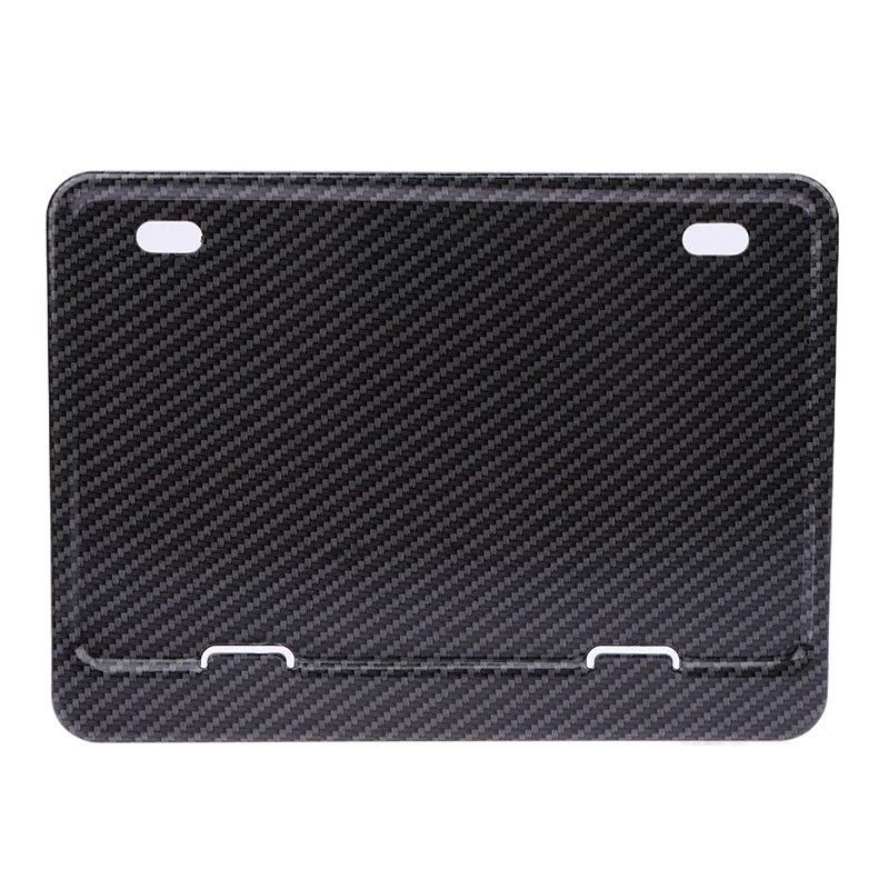 Motorcycle License Plate Frames Universal Aluminum Alloy Holder Solid Zpaxo Carbon pattern solid