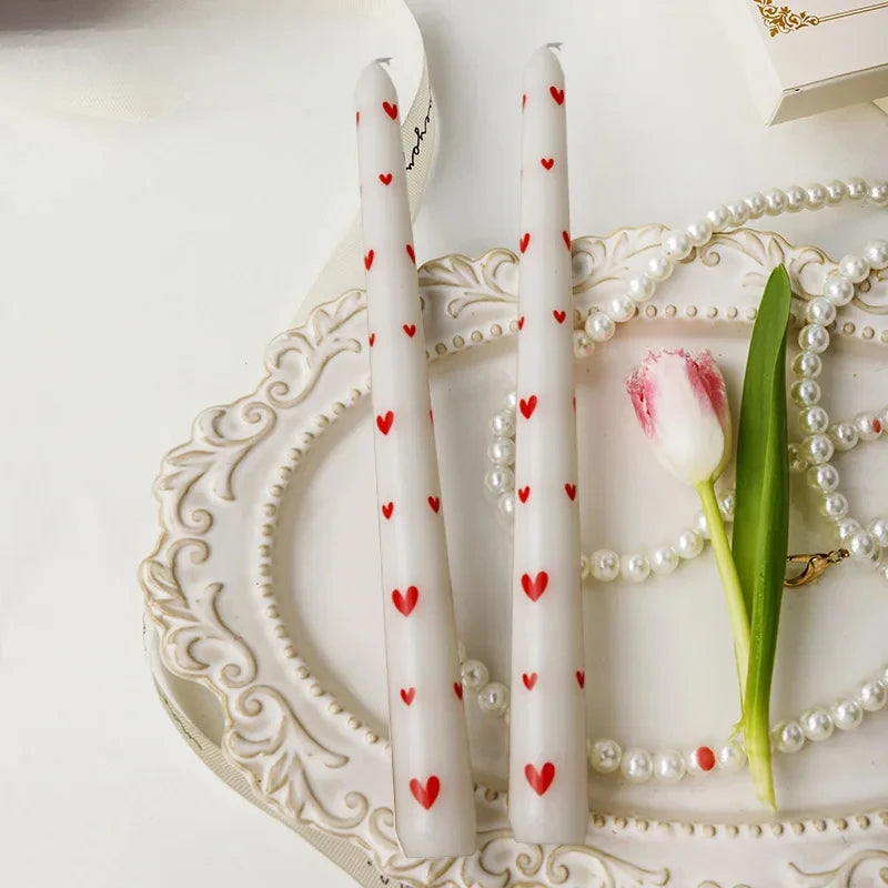 Long Pole Printed Candles Wholesale Smokeless Column Wax Romantic Zpaxo B12377C