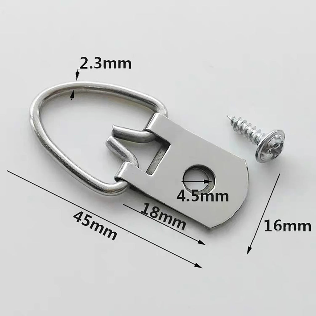Silver Metal D-ring Hanging Oil Painting Mirror Picture Frame Hanger