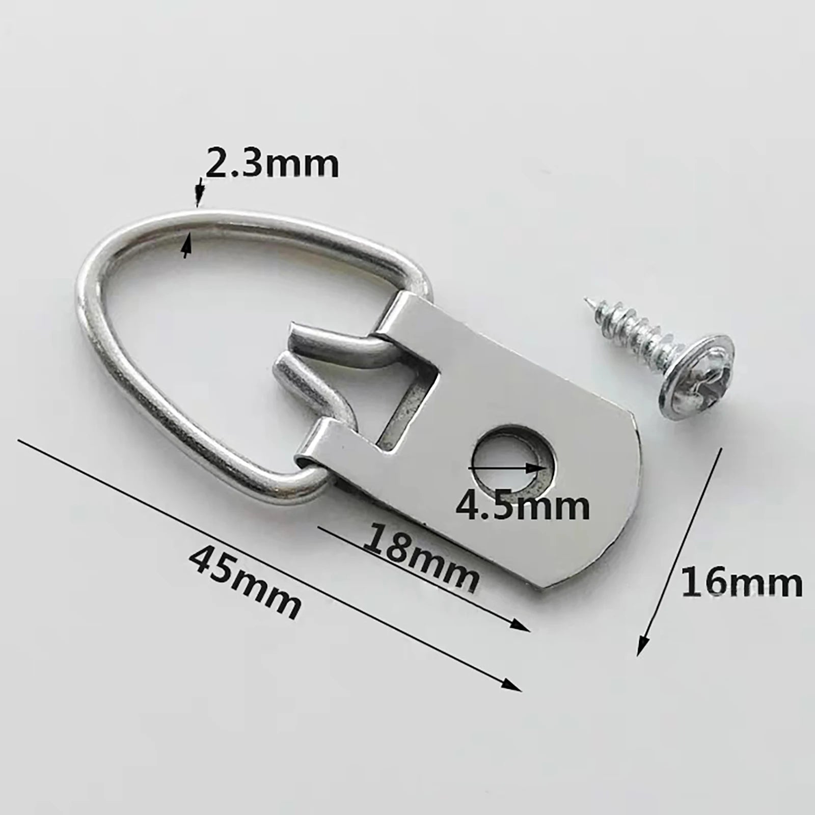 Silver Metal D-ring Hanging Oil Painting Mirror Picture Frame Hanger