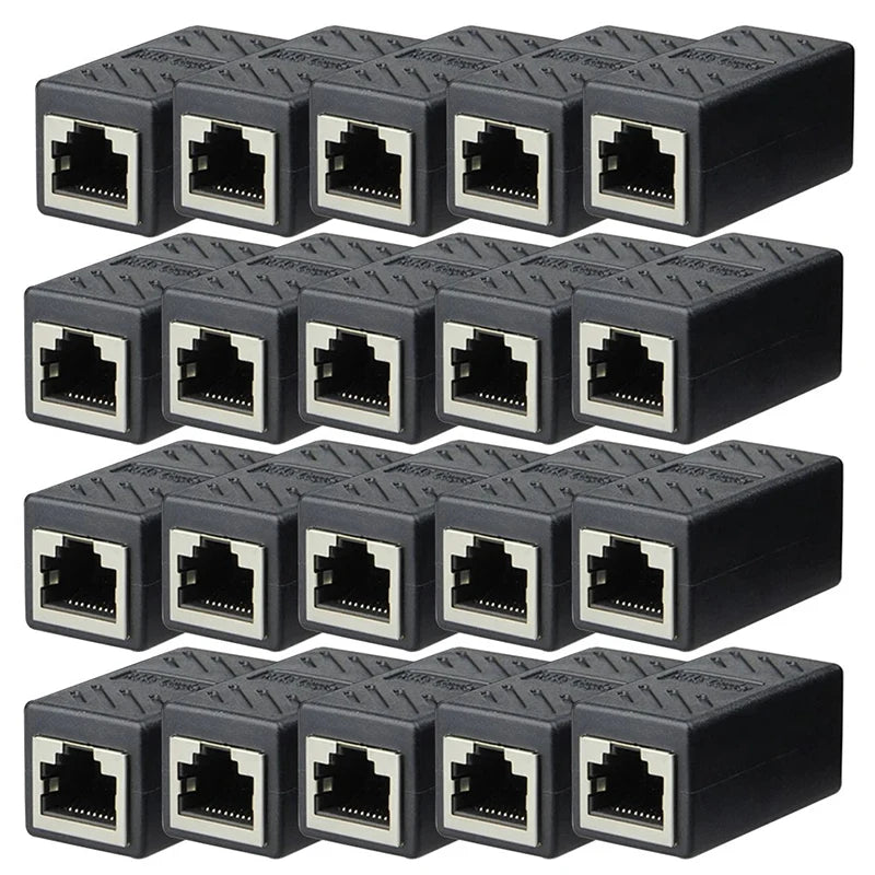 1/5/10/20PCS RJ45 Coupler Ethernet Extender 1000Mbps LAN Connector Cat6/Cat5e Ethernet Cable Extender Adapter Female to Female Zpaxo