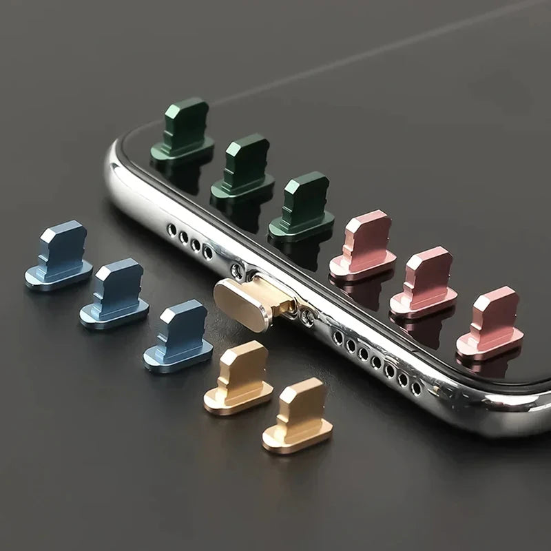 2 4 Aluminum Alloy Anti Dust Plug Iphone 14 13 12 Mini 11 Max Ipad