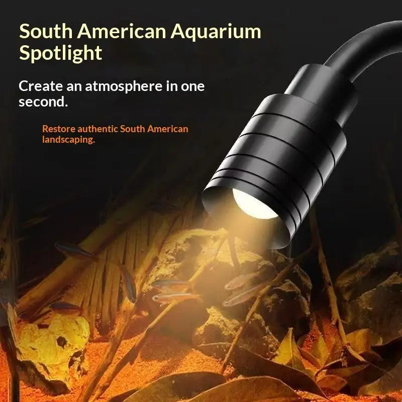 1Pcs 3W South American Aquarium Spotlight Zoomable LED Fish Tank Lamp Zpaxo