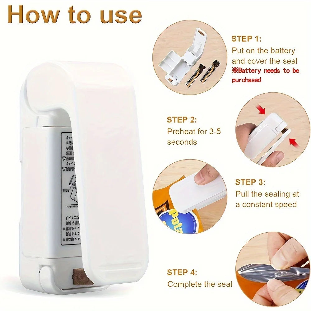Mini Handheld Vacuum Sealer Compatible Commercial Use Manual Food