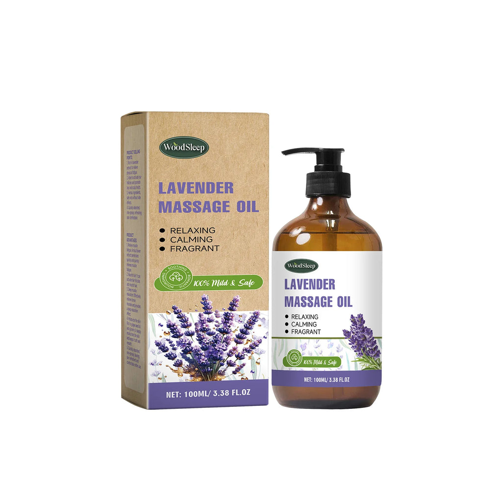 Lavender Aromatherapy Massage Oil Natural Muscle Relax Hydrating Body Hair Oil Non Greasy Fast Absorb Post Sleep Stress Relief Zpaxo 100ml