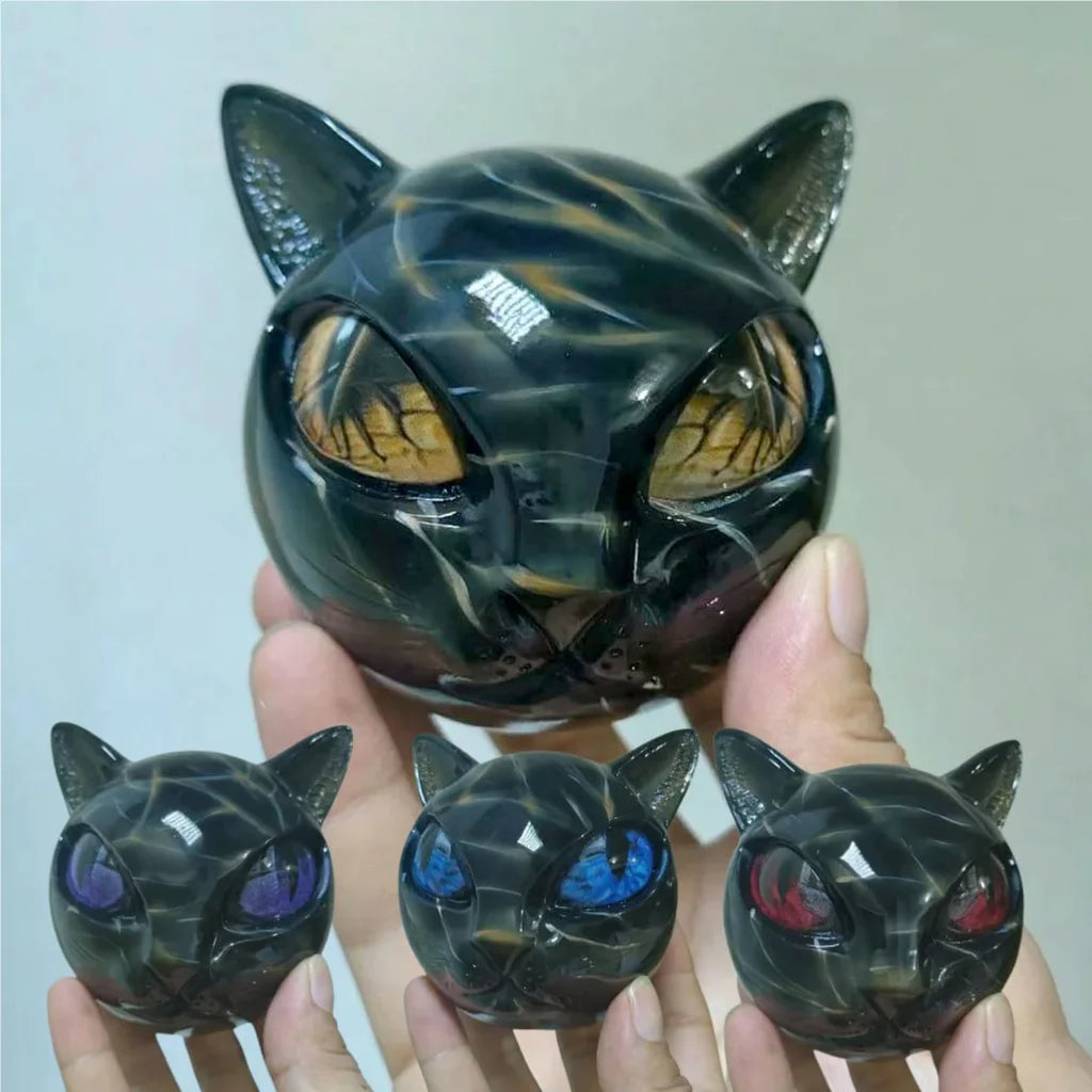 Mystic Black Cat Resin Sculpture – Gothic Witchy Home Decor Resin Sculpture Zpaxo