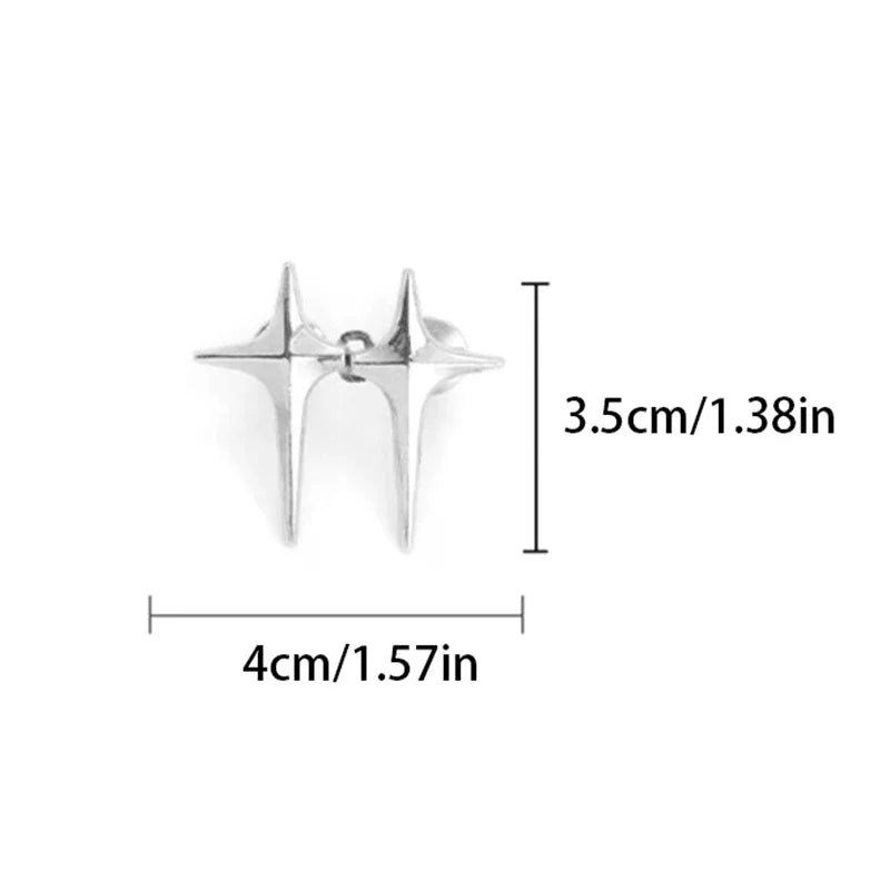 Jeans Decor Trendy Cross Star Waist Buckle Adjustable Detachable Zpaxo