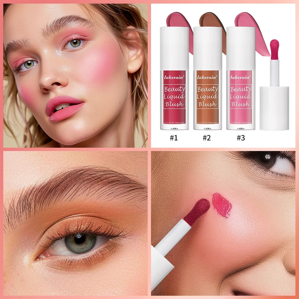 Beauty Liquid Blush Velvet Matte Blusher Face Pigment Lasting Waterproof Natural Cream Cheek Tint Orange Peach Maquiagem 4ml Zpaxo