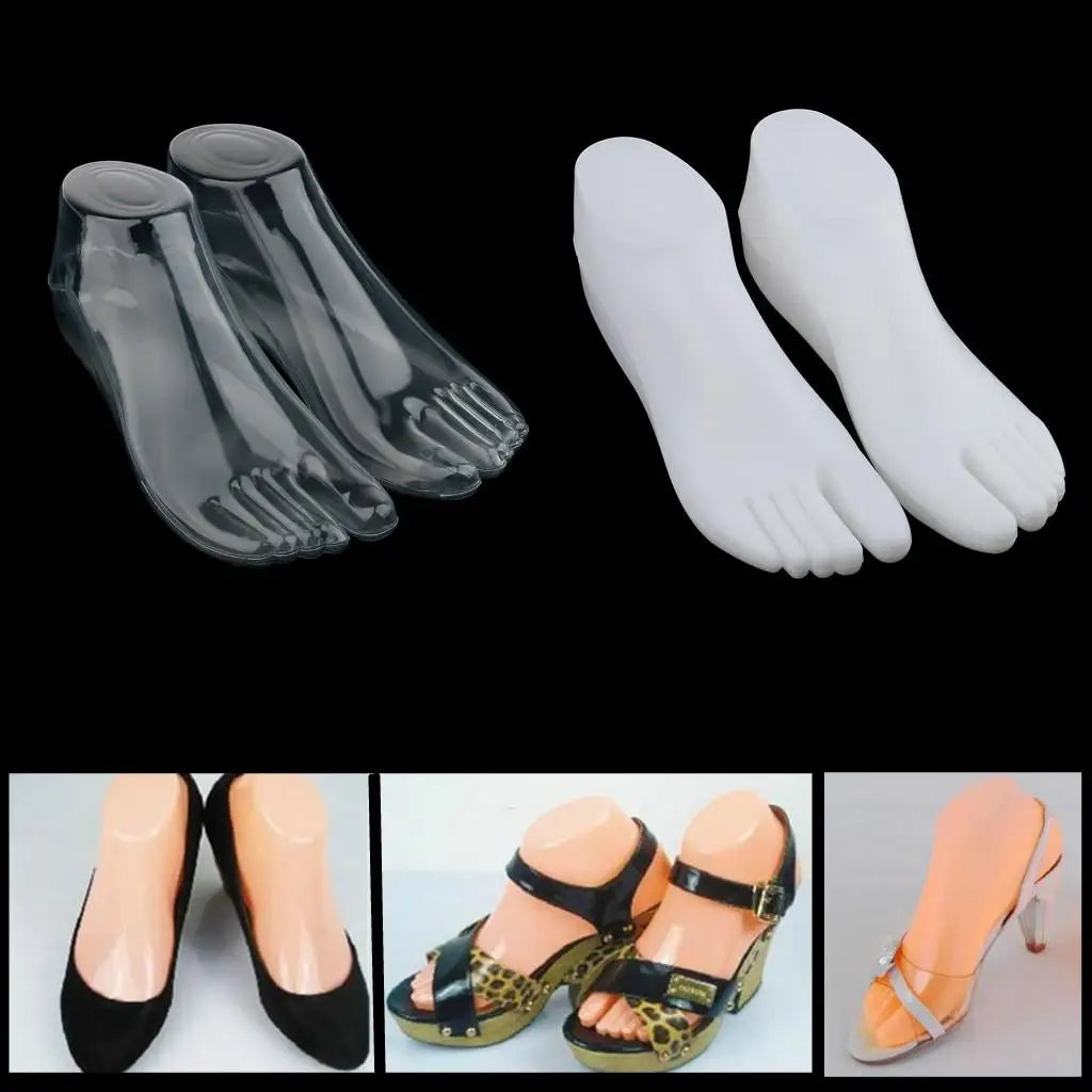 Female Plastic Mannequin Foot Model – Shoe & Sock Display Stand Mannequin Foot Display Zpaxo