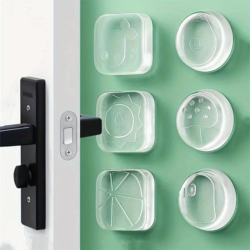 6pcs Silicone Anti-Collision Mute Pads - Door Handle Cushions, Refrigerator Door Stickers, Door Stoppers, Cabinet Door Back Wall Zpaxo 6pcs