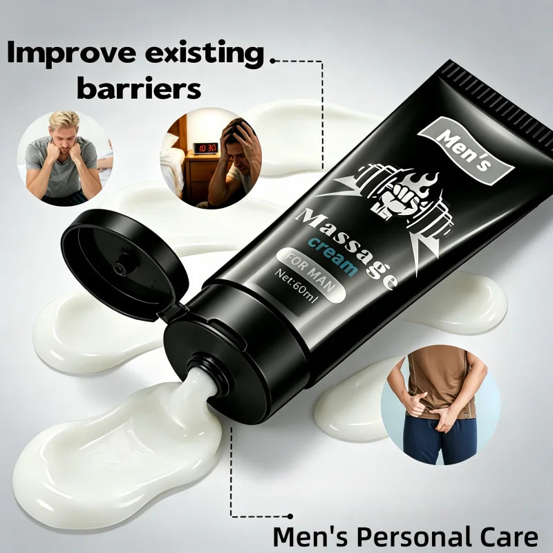 Men's massage cream, nourishes intimate areas, a helpful tool in the bedroom, and a great gift for men. Zpaxo