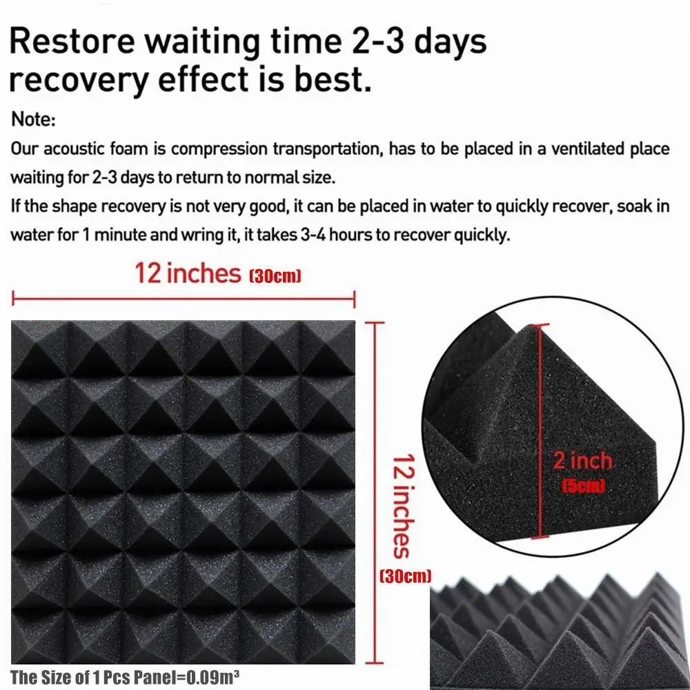 Soundproof Noise Insulatio Flame-retardant Studio Acoustic Foam Sound Treatment Panel Sound-Absorbing Foams Soundproofing Foam Zpaxo