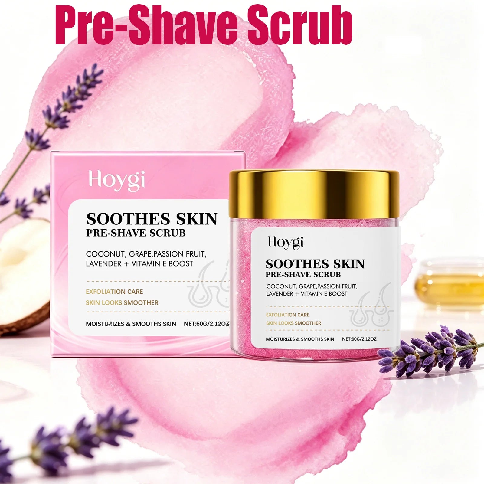 Hoygi Pre-Shave Exfoliating Scrub – Smooth Skin Face & Body Pre-Shave Scrub Zpaxo