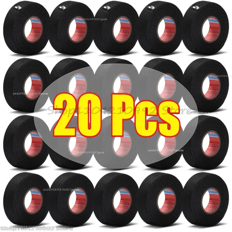Electric Insulating Tape Automotive Cloth Tape Sound Absorbing Tape Heat Resistance MaskingTape Waterproof SealingTape Zpaxo 20 PCS 25M-(984inch) 25mm (0.98inch)