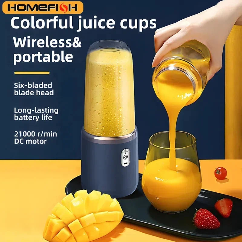 Compact Electric Portable Juicer Blender 400ml USB Charging Smoothie Maker for Lemon Orange Fruit Juicing Cup Zpaxo