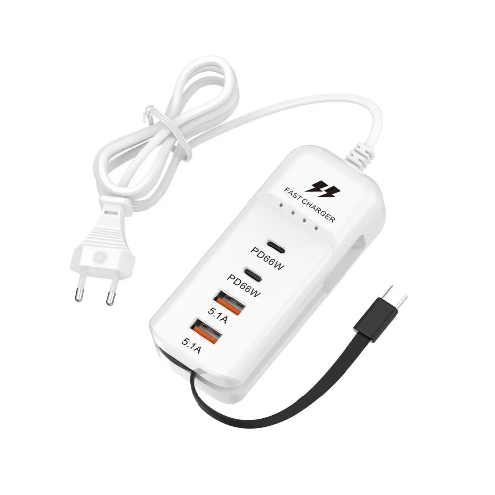 Maerknon 66W PD USB-C Fast Wall Charger | Multi-Port Hub USB-C Wall Charger Zpaxo EU Plug