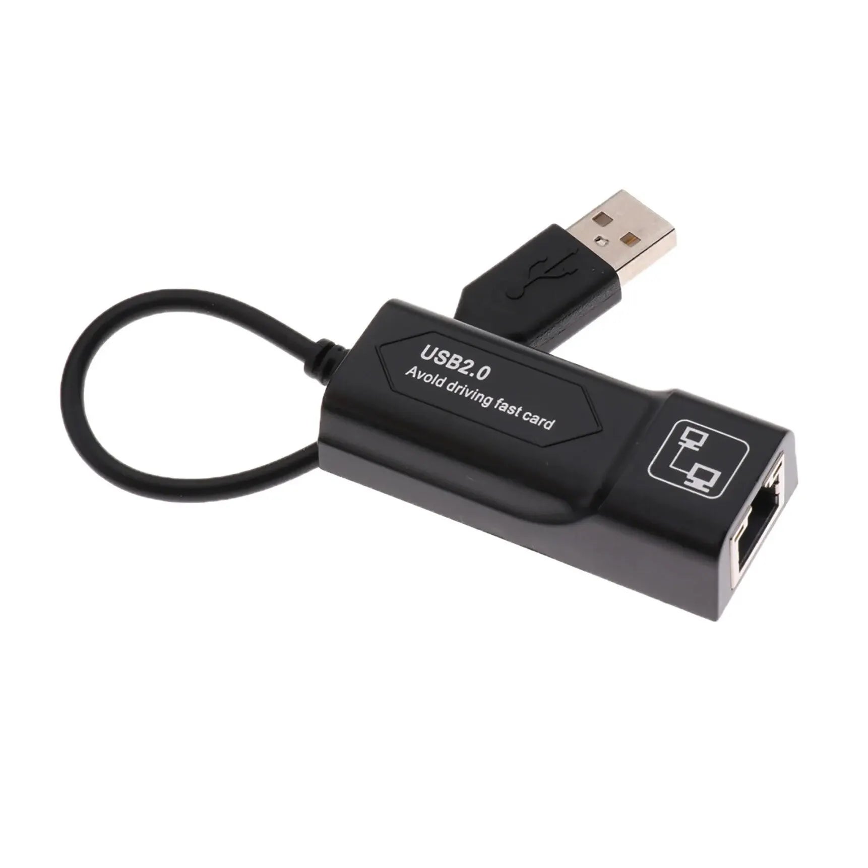 USB2.0 To RJ45 Network Cable Adapter 100Mbps Wired Network Card External Drive Free Network Card For Computer Notebooks Zpaxo black