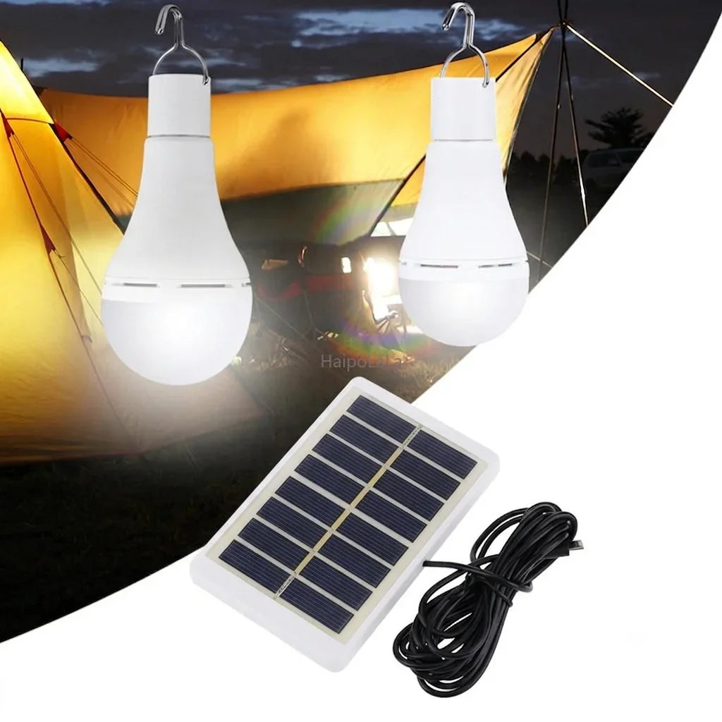 Solar Light Panel USB Charged Hanging Emergency Sunlight Powered Lamp Zpaxo