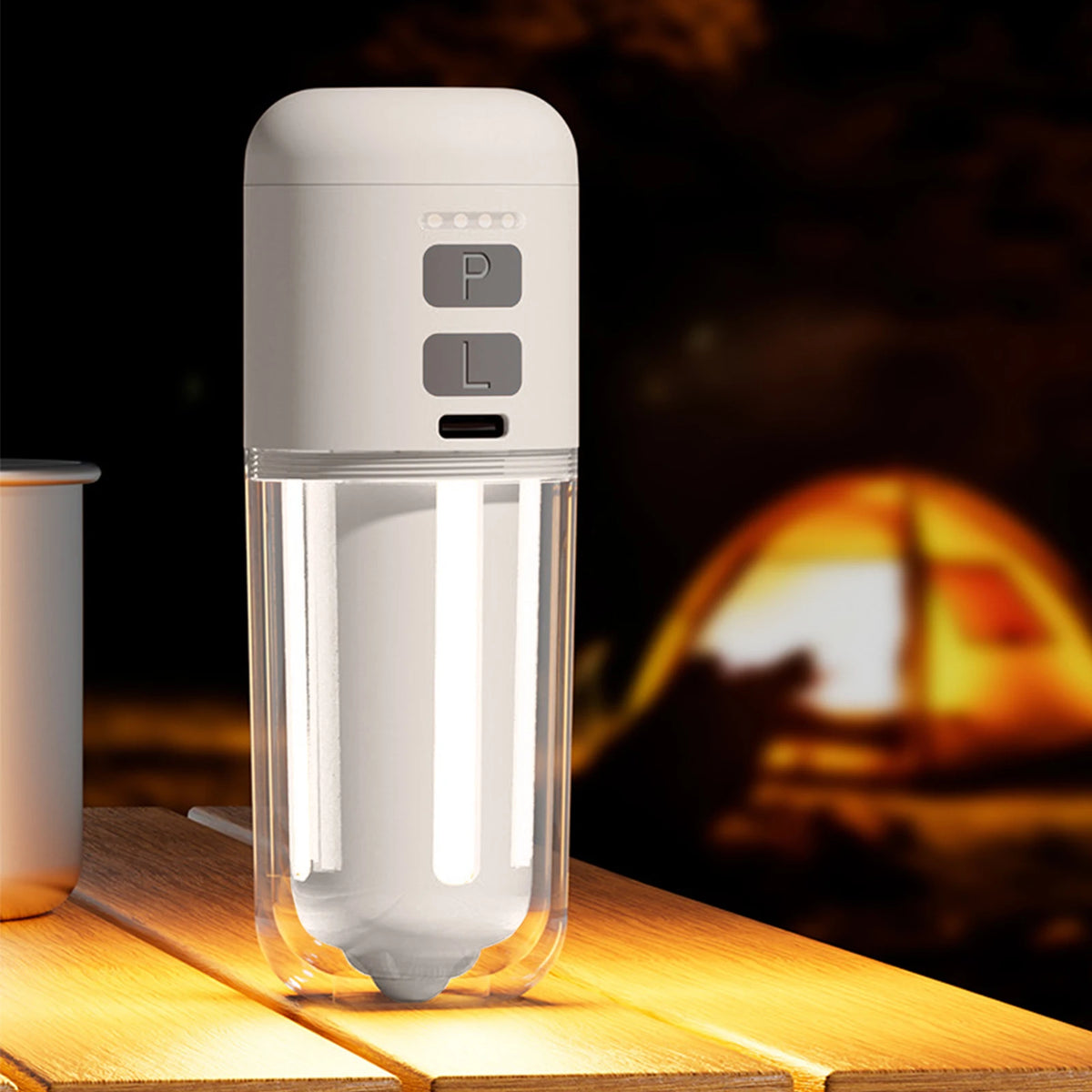 Portable Air Pump 2000 MAh Battery Camping Light Mini Outdoor Type-c Zpaxo