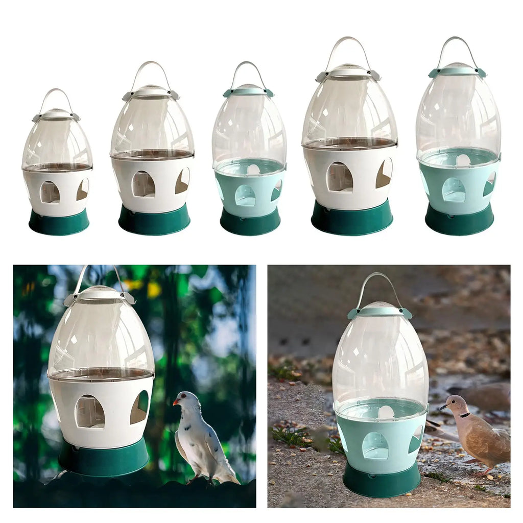 Pigeon Water Dispenser Automatic Feeder Water Container with Handle Bird Feeding Drinker for Dove Duck Bird Cage Accessories Zpaxo
