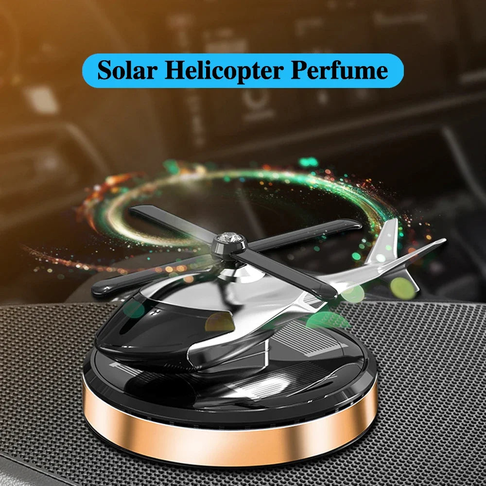 Solar Helicopter Car Air Freshener Fragrance Supplies Interior Accessories Novelty Propeller Flavoring Perfume Diffuser Decor Zpaxo