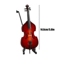 Miniature Cellos Model Wooden Musical Instrument Figurines Mini