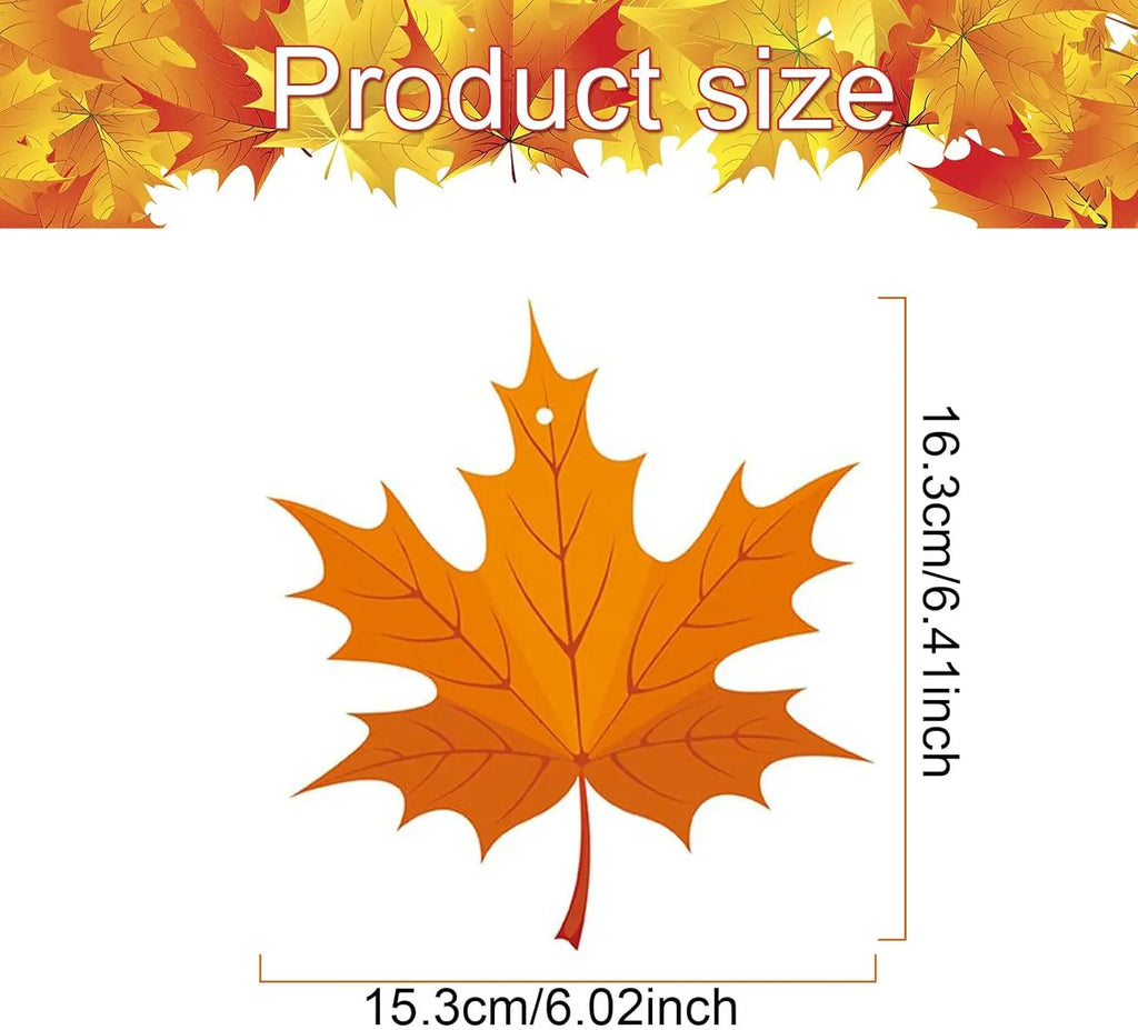 16-Pack Fall Paper Leaves Hanging Ceiling Decor | Autumn Party