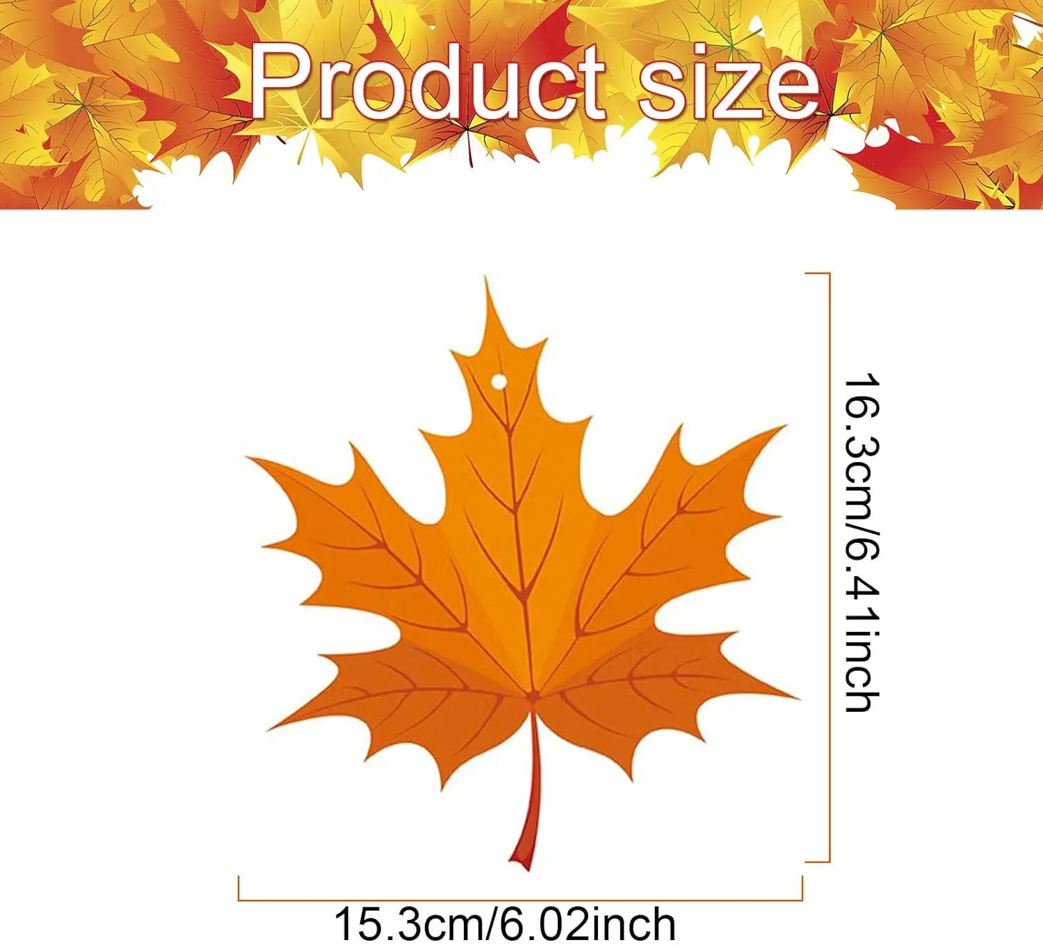 16-Pack Fall Paper Leaves Hanging Ceiling Decor | Autumn Party