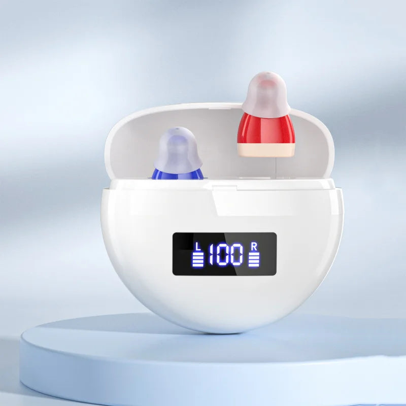 Portable Rechargeable Hearing Headphones Adults Magnetic Charging