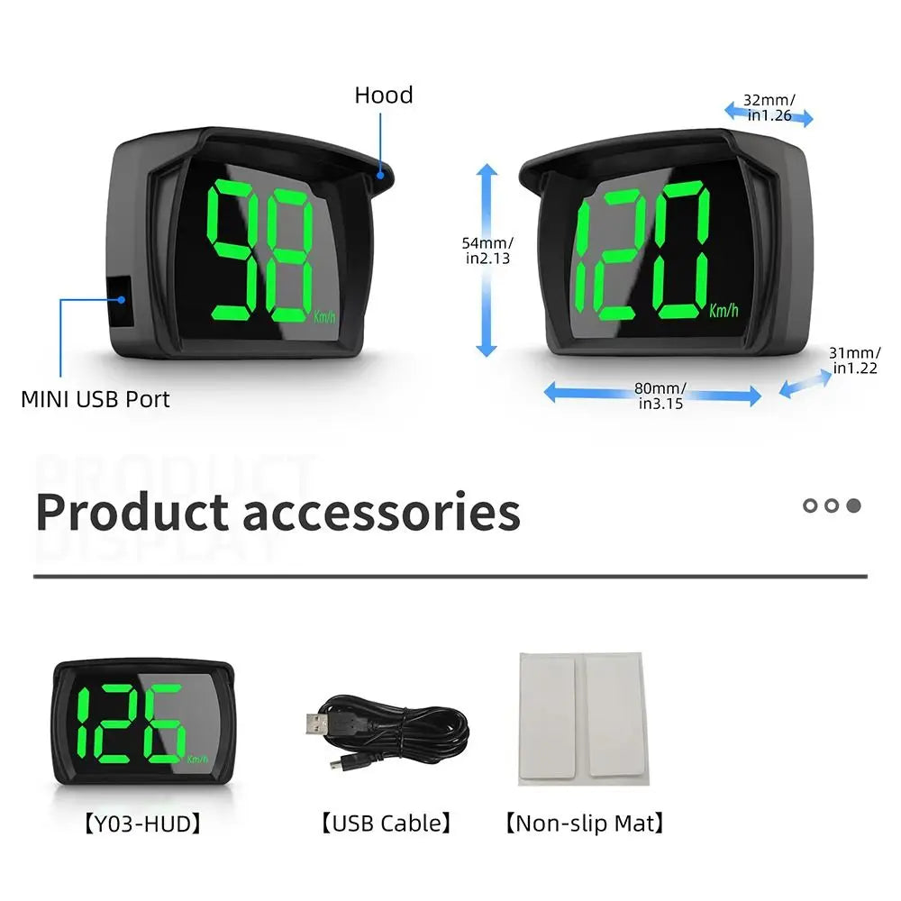 Plug&play GPS Car Digital Speedometer Universal Versatile Zpaxo