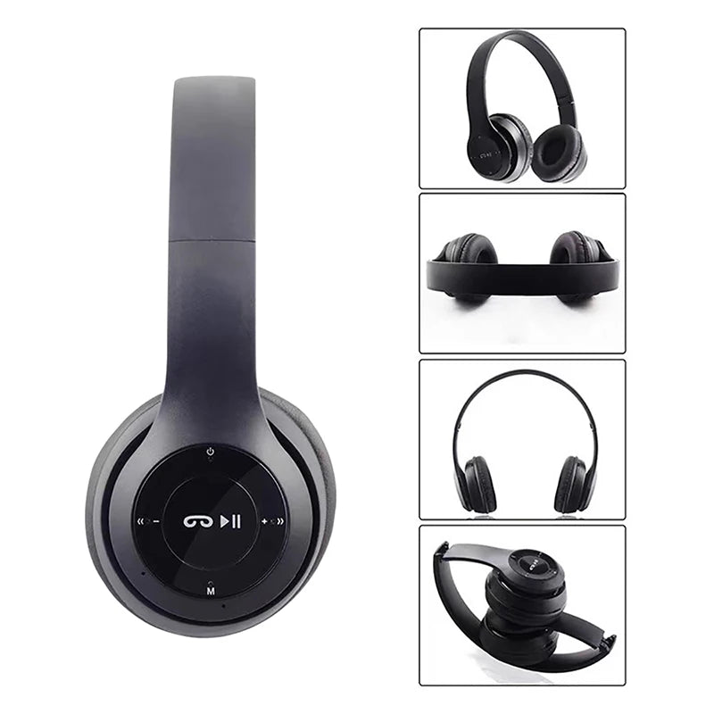 TWS Wireless Bluetooth 5 3 Headphones Over Ear HIFI Stereo Headsets