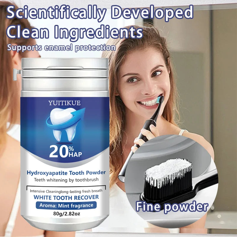 Hydroxyapatite Tooth Powder – Whitening & Enamel Repair 80g Tooth Whitening Powder Zpaxo