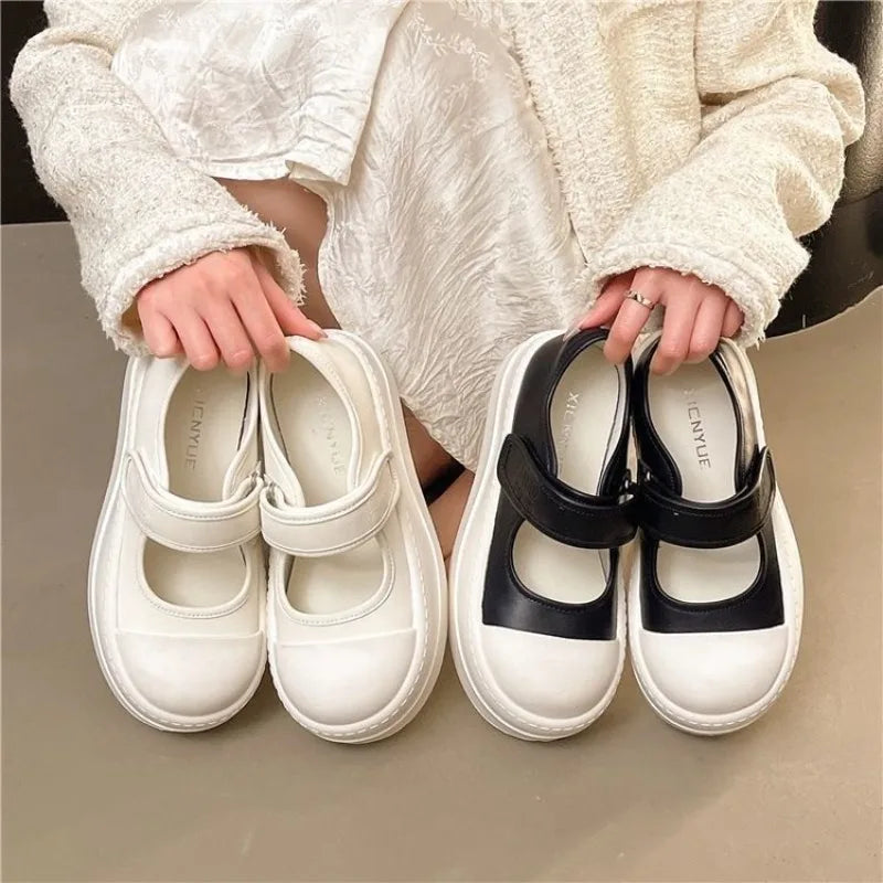 Uniform Canvas Shoes Female Hong Kong Taste Niche Retro Big Head