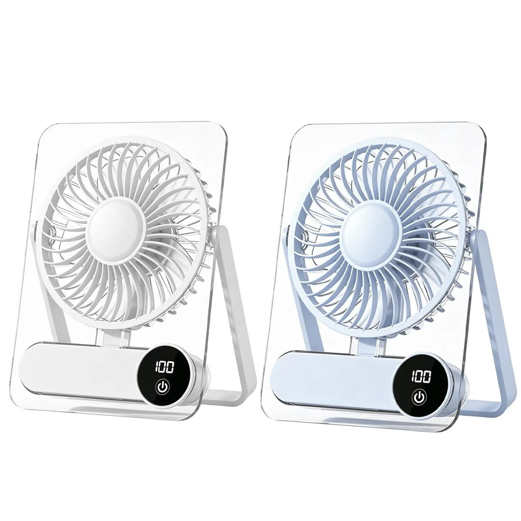 Ultra Quiet Desktop Fan Desk 100 Speed Rechargeable USB Wall