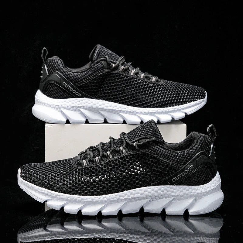Summer Couple Hollow Mesh Sneakers Lightweight Breathable Outdoor Zpaxo