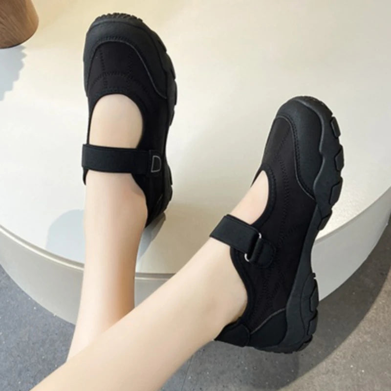 2026 Women's Round Closed Toe Spring Autumn Single Shoes Women Zpaxo