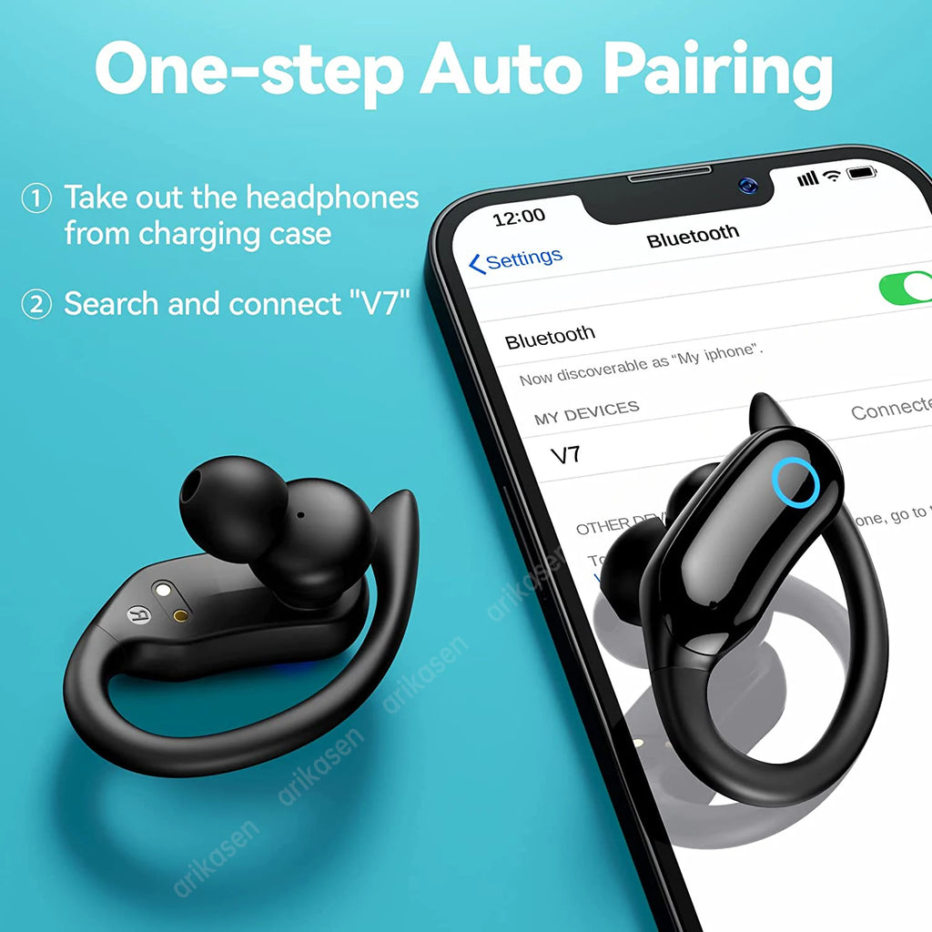 Bluetooth Headphones Wireless Earbuds Charging Case 48hrs Playtime