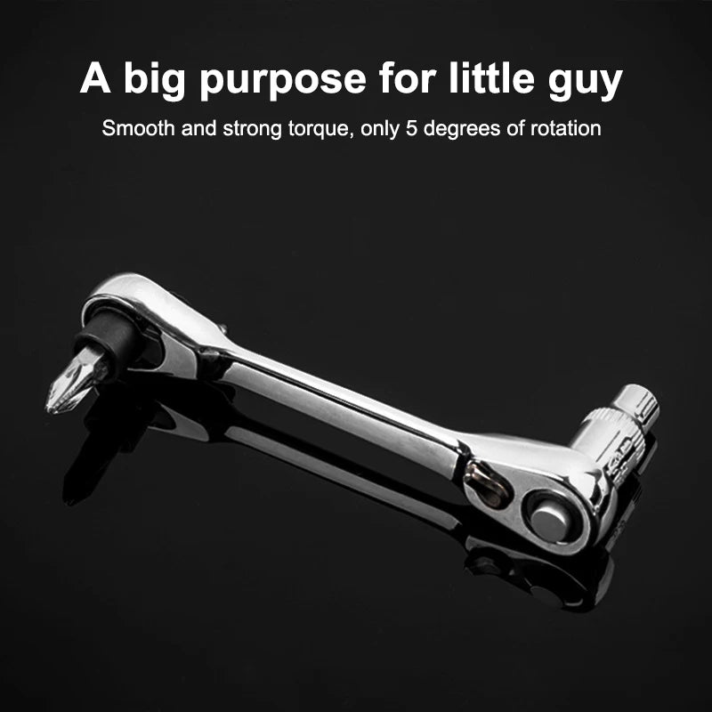 Mini Double Headed Ratchet Wrench 1 Drive Socket Screwdriver Bit Zpaxo