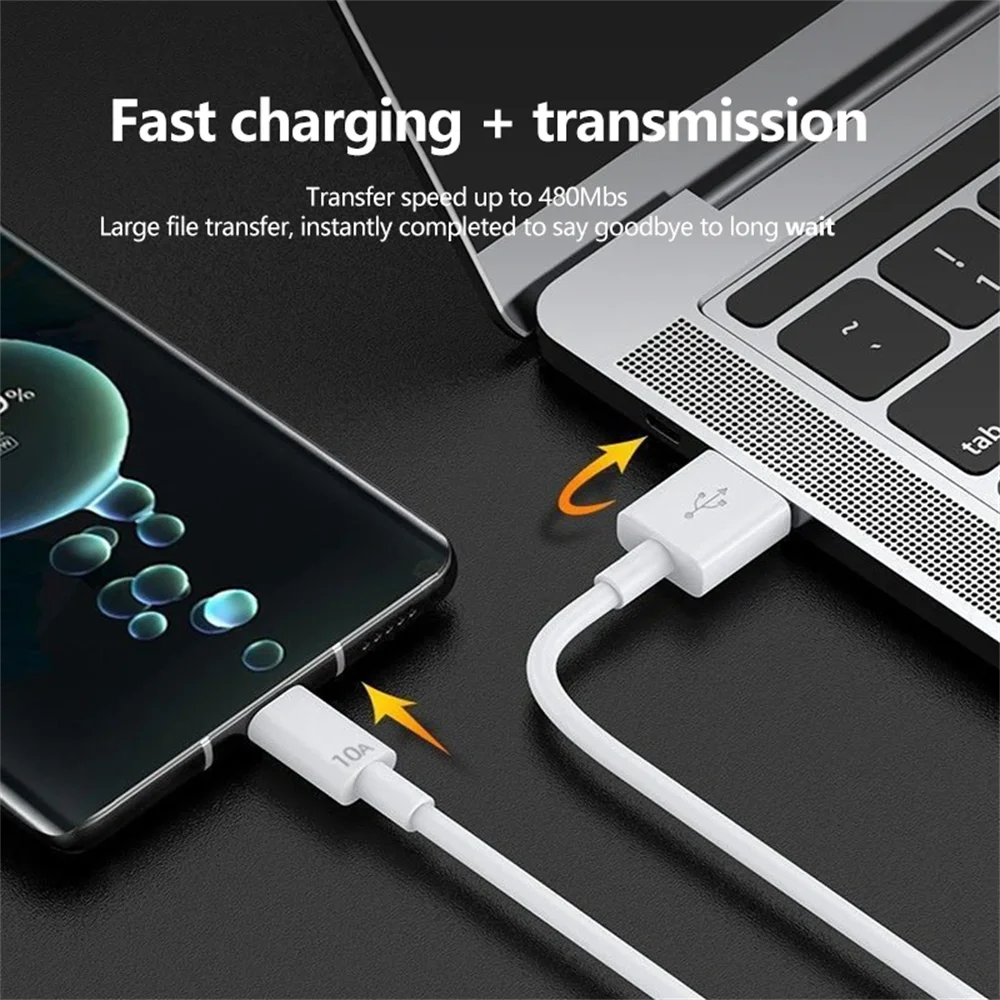 6A Type C Cable 120W Fast Charging Phone Charger USB C Data Cord For Huawei Mate 40 50 Honor Xiaomi Samsung Quick Charge Cable Zpaxo