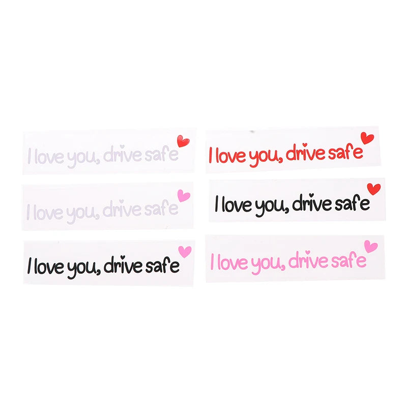 Car Mirror Stickers I Love You Drive Safe Heartfelt Affectionate