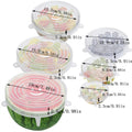 6Pcs Silicone Elastic Cover Universal Food Packaging Stretch Lids for Bowl Pot Dish Reusable Food Fresh Cover 6 Sizes Zpaxo 6Pcs