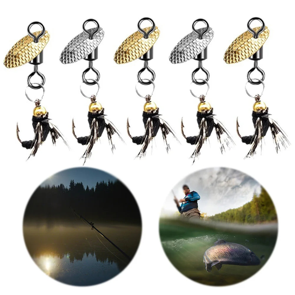 Fly Hooks Flies Insect Lures Crank Hook Fishing Bait Spinner Blade