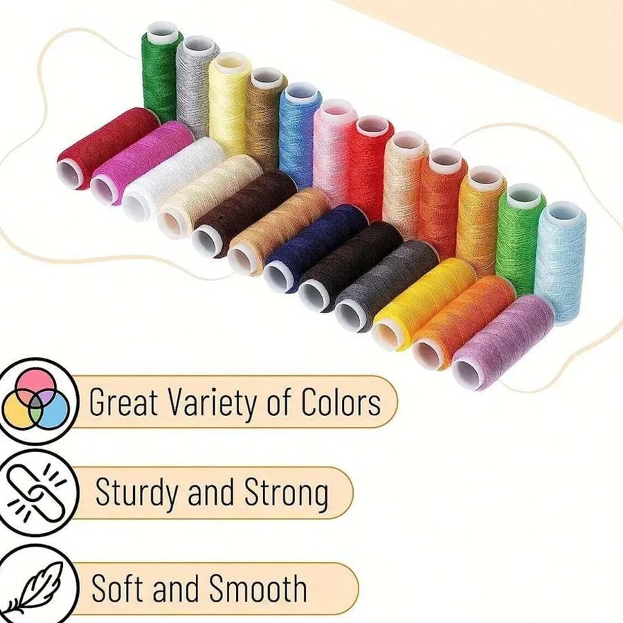 10-Pack Polyester Sewing Thread Rolls – Machine & Hand Embroidery Sewing Thread Set Zpaxo
