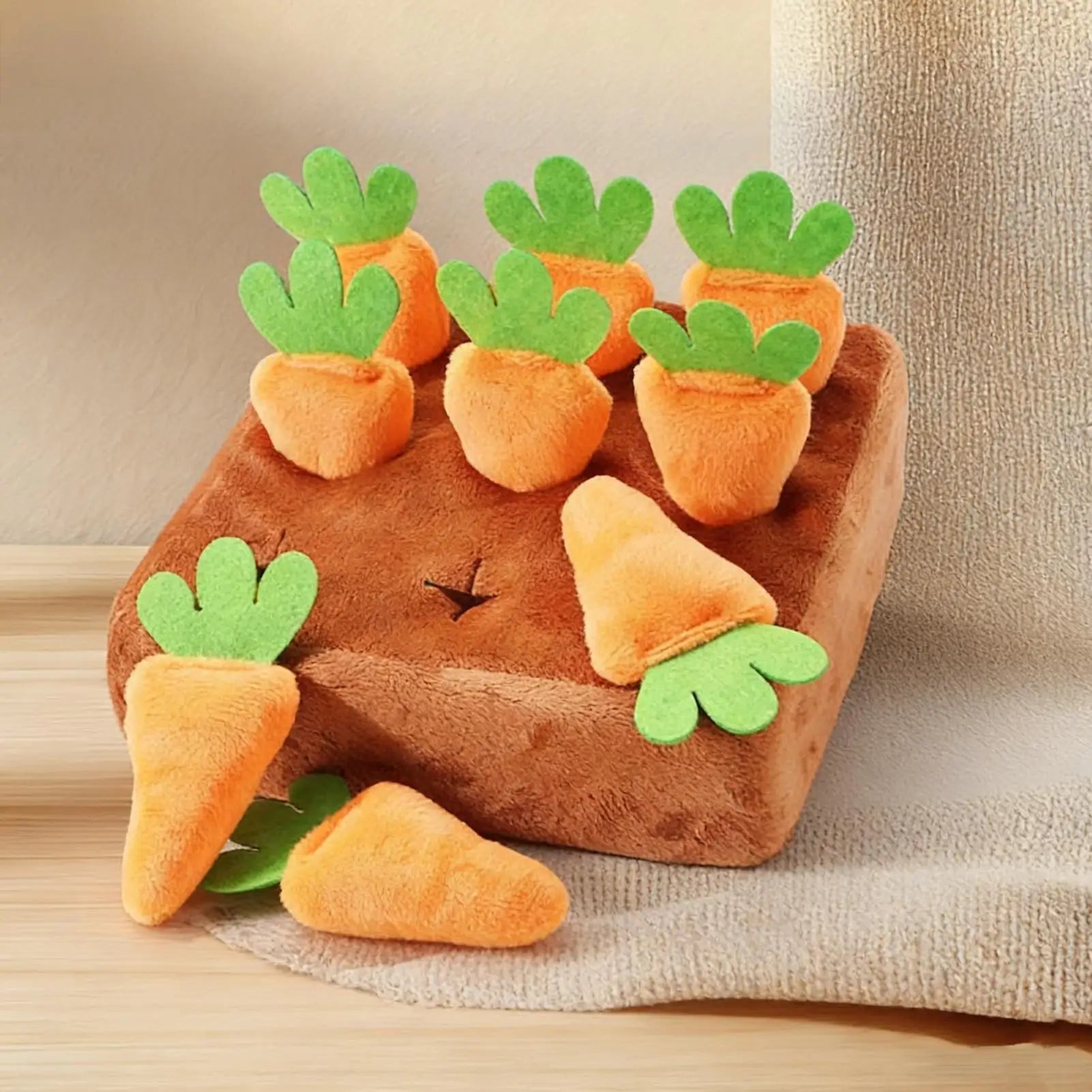 Dog Snuffle Mat Interactive Feeding Puzzle Game Removable Carrots