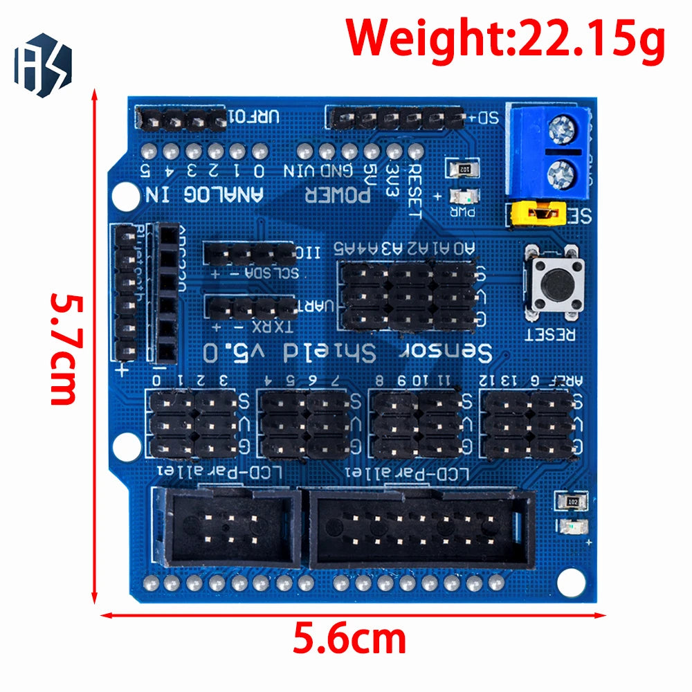 V5 Sensor Expansion Shield Board Compatible Uno R3 0 Multiple Sensors Zpaxo