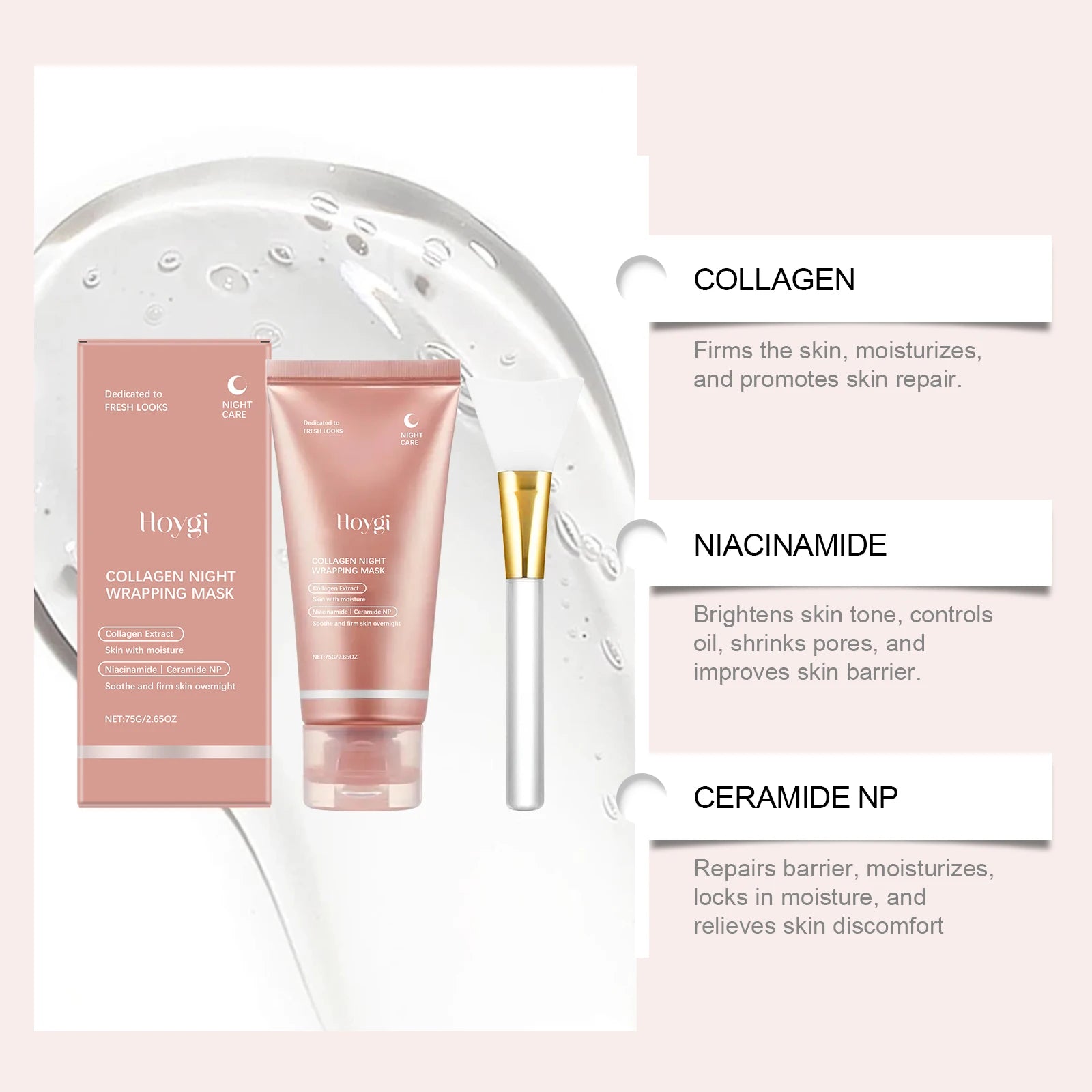 Hoygi Collagen Peel-Off Face Mask – Firming & Hydrating Peel-Off Face Mask Zpaxo