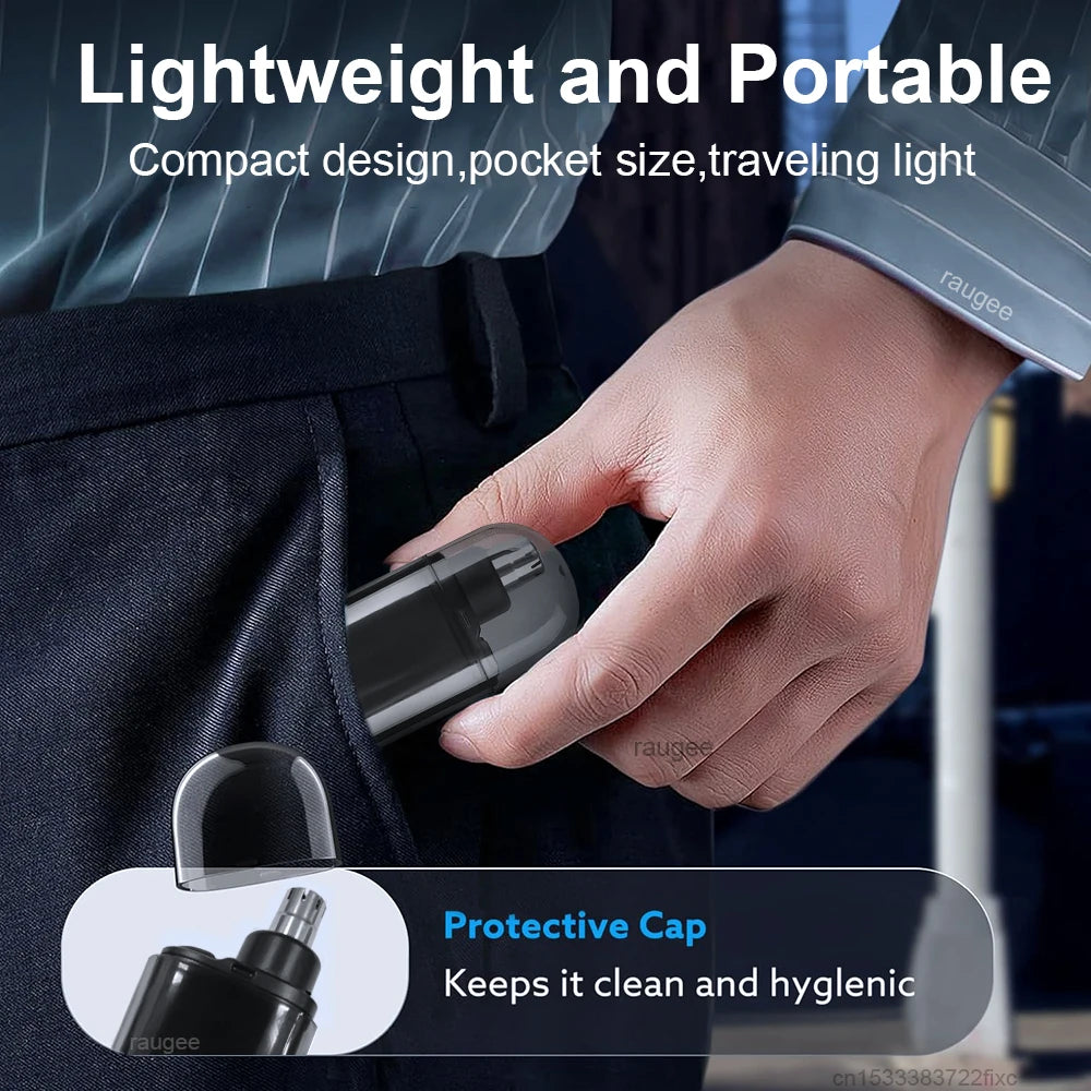 Nose Hair Trimmer Men Mini Electric Clipper USB Rechargeable Painless