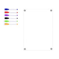 Reusable Magnetic Dry Erase Calendar Clear Acrylic Message Board